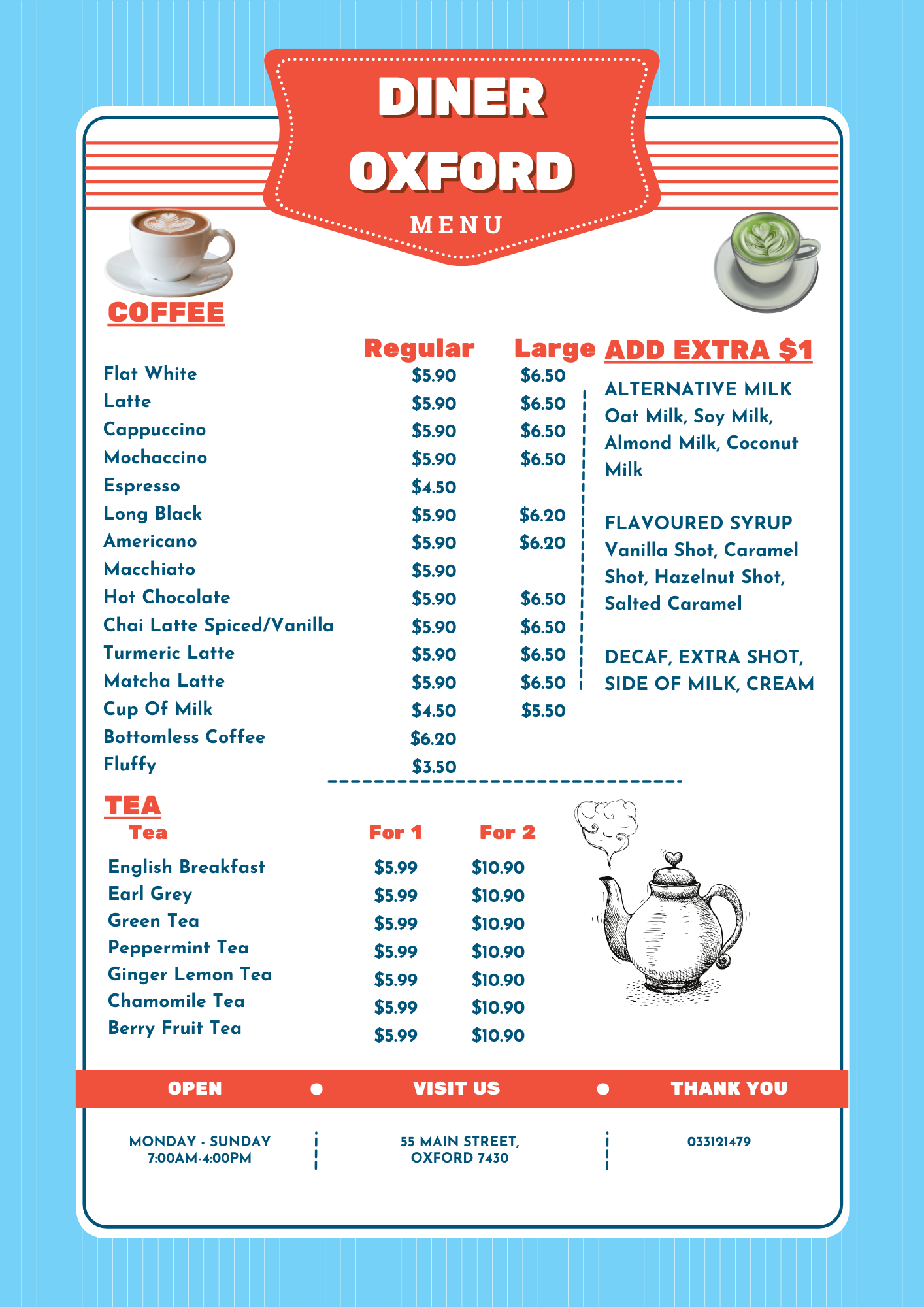 Coffee Menu